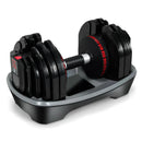 55 Lbs Adjustable Dumbbell with 18 Weights Storage Tray for Gym Home Office by LJGDeals