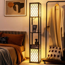 Modern Shelf Freestanding Floor Lamp with Double Lamp Pull Chain and Foot Switch by LJGDeals