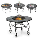 35.5 Feet Patio Fire Pit Dining Table With Cooking BBQ Grate by LJGDeals