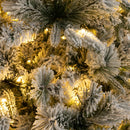 Flocked Christmas Tree with 250 Warm White LED Lights and 752 Mixed Branch Tips by LJGDeals
