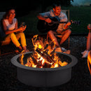 36 inch Round Steel Fire Pit Ring Line for Outdoor Backyard by LJGDeals