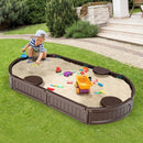 Sandbox with Built-in Corner Seat and Bottom Liner by LJGDeals