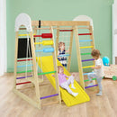 Indoor Playground Climbing Gym Wooden 8-in-1 Climber Playset for Children by LJGDeals