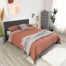 Full/Queen Size Upholstered Platform Bed Frame with Linen Headboard by LJGDeals