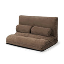 6-Position Adjustable Sleeper Lounge Couch with 2 Pillows by LJGDeals