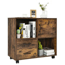 Mobile File Cabinet with Lateral Printer Stand and Storage Shelves by LJGDeals