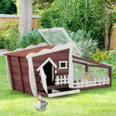 62 Inch Wooden Rabbit Hutch with Pull Out Tray by LJGDeals