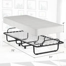 Rollaway Folding Bed with Memory Foam Mattress and Sturdy Metal Frame Made in Italy by LJGDeals