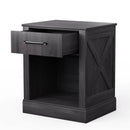 Compact Nightstand with Drawer and Shelf by DirectDeals