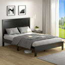 Full Size Platform Slat Bed Frame with High Headboard by LJGDeals