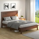 Full Size Platform Slat Bed Frame with High Headboard by LJGDeals