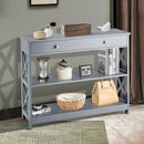 Console Table 3-Tier with Drawer and Storage Shelves by LJGDeals