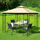 10 x 10 Feet L-Shaped Patio Canopy Gazebo Outdoor 2-Tier Steel Tent by LJGDeals