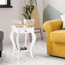 2-Tier End Table with Drawer and Shelf for Living Room Bedroom by LJGDeals