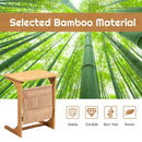 Bamboo Sofa Table End Table Bedside Table with Storage Bag by LJGDeals