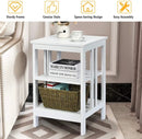 2 Pieces 3-Tier Nightstand with Reinforced Bars and Stable Structure by LJGDeals