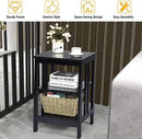 2 Pieces 3-Tier Nightstand with Reinforced Bars and Stable Structure by LJGDeals
