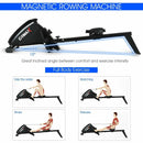 Foldable Magnetic Quiet Operated Fitness Rowing Machine with 10 Level Adjustable Resistance by LJGDeals