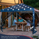 10 FT x 10 FT Pop-Up Canopy Tent Easy Setup Instant Folding Shelter with Mesh Netting by LJGDeals