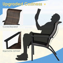 3 Pieces Patio Rattan Bistro Set with High Backrest and Armrest by LJGDeals