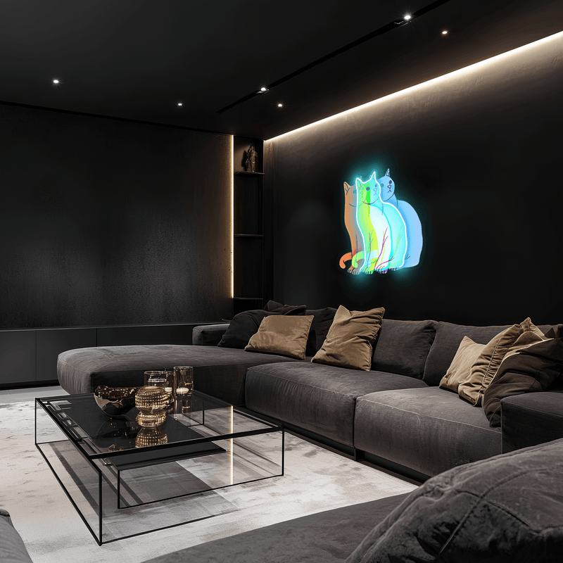 Tyrannical Cat Uv Print Neon Art, Cat Uv Print Neon Sign, Neon Light,Neon Wall Art, Neon Sign,Neon Light Sign, Neon Gifts, Gift for Her