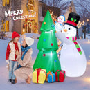 6 Feet Tall Inflatable Christmas Snowman and Tree Decoration Set with LED Lights by LJGDeals