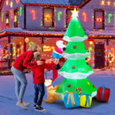 7 Feet Inflatable Christmas Tree with Santa Claus and Dog by LJGDeals
