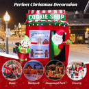 6.3 Feet Inflatable Gingerbread Cookie Shop with Santa Claus by LJGDeals