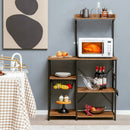 4 Tier Vintage Kitchen Baker's Rack Utility Microwave Stand-Coffee by DirectDeals