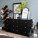 Freestanding 6-Drawer Dresser with Mental Knobs for Bedroom by LJGDeals