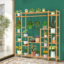 9-Tier Bamboo Plant Stand with Hanging Rack by LJGDeals