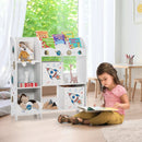 Wooden Children Storage Cabinet with Storage Bins-Rocket Pattern by LJGDeals