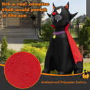 4.7 Feet Halloween Inflatable Vampire Cat with Red Cloak by LJGDeals