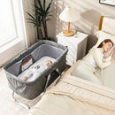 2-In-1 Baby Bassinet with Mattress and Net-Gray by LJGDeals