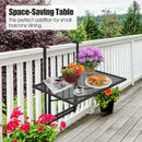 Railing Folding Table with 5-Level Adjustable Heights by LJGDeals