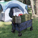 Folding Utility Garden Cart with Wide Wheels and Adjustable Handle by LJGDeals