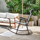 Outdoor Patio Camping Lightweight Folding Rocking Chair with Footrest by LJGDeals