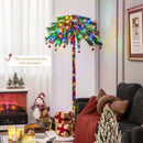 6 Feet Pre-Lit Artificial Tropical Christmas Palm Tree with 210 Multi-Color Lights by LJGDeals