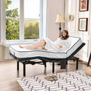 Queen Size Adjustable Bed Base Electric Bed Frame with Massage Modes by LJGDeals