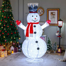 6 Feet Lighted Snowman with Top Hat and Red Scarf-White by LJGDeals