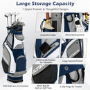 10.5 Inch Golf Stand Bag with 14 Way Dividers and 7 Zippered Pockets by LJGDeals