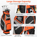 10.5 Inch Golf Stand Bag with 14 Way Dividers and 7 Zippered Pockets by LJGDeals