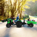 12V 3 in 1 Kids Ride On Excavator with Shovel Bucket and Music by LJGDeals