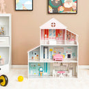 3-Tier Toddler Doll House with Furniture Gift for Age over 3 by LJGDeals