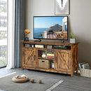 60”Industrial TV Stand Entertainment Center with Shelve and Cabinet-Brown by LJGDeals