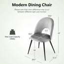 Dining Chair Set of 2 with Metal Base and Adjustable Pads by LJGDeals