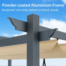 10 x 13 Feet Outdoor Aluminum Retractable Pergola Canopy Shelter by LJGDeals