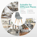4 Pieces Modern Dining Chair Set with Wood Legs and Fabric Cushion Seat by LJGDeals
