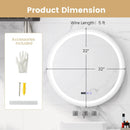 Anti-Fog Round Led Bathroom Mirror with 3 Color LED Lights by LJGDeals