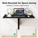 31.5 x 23.5 Inch Wall Mounted Folding Table for Small Spaces-Black